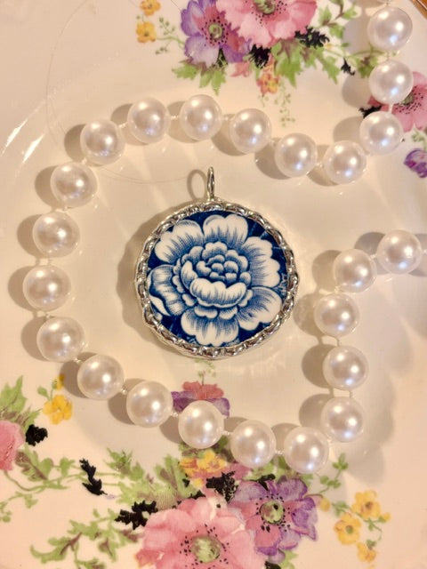 Blue & White Floral Transferware