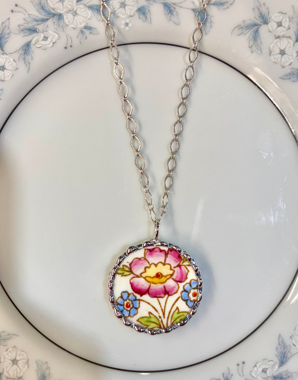 Pink & Blue Floral