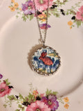 Lady in Buggy ~ Rare Multi colored Currier & Ives