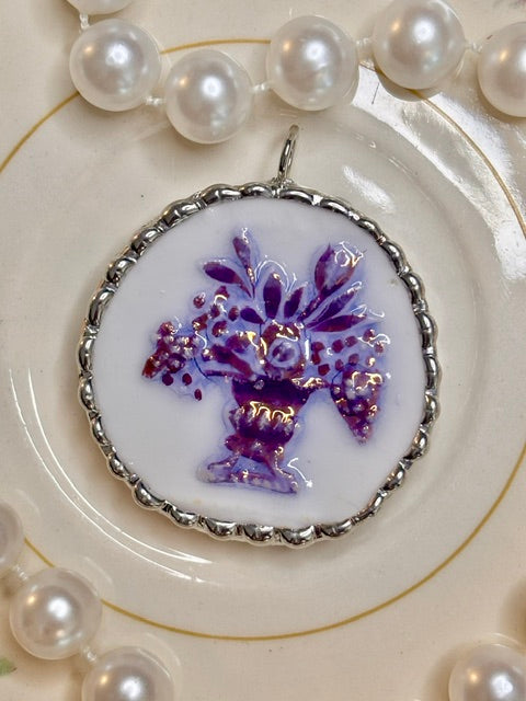 Vintage Purple Floral with texture