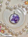 Vintage Offset Purple Floral