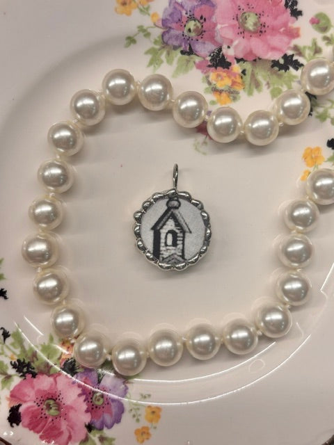 Black and White Steeple Pendant