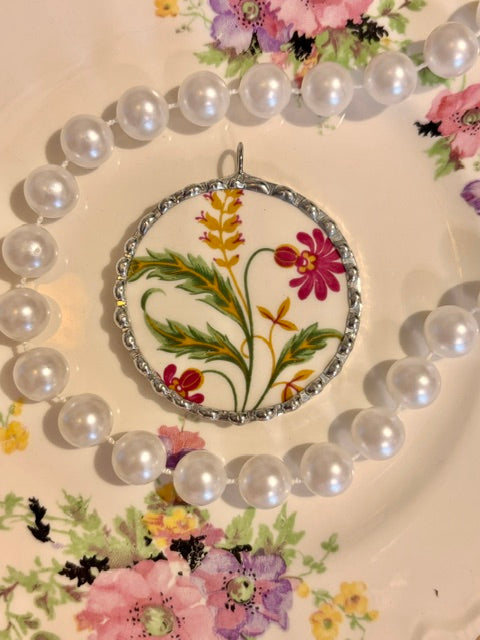 Cranberry Floral Homer Laughlin