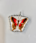 Vibrant Red & Brown Butterfly