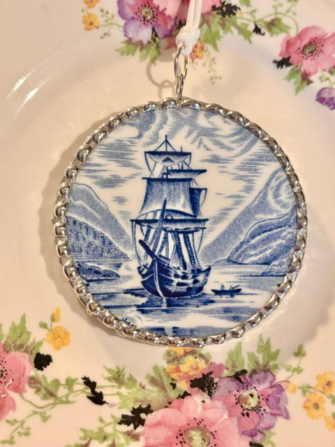 Blue & White Ship
